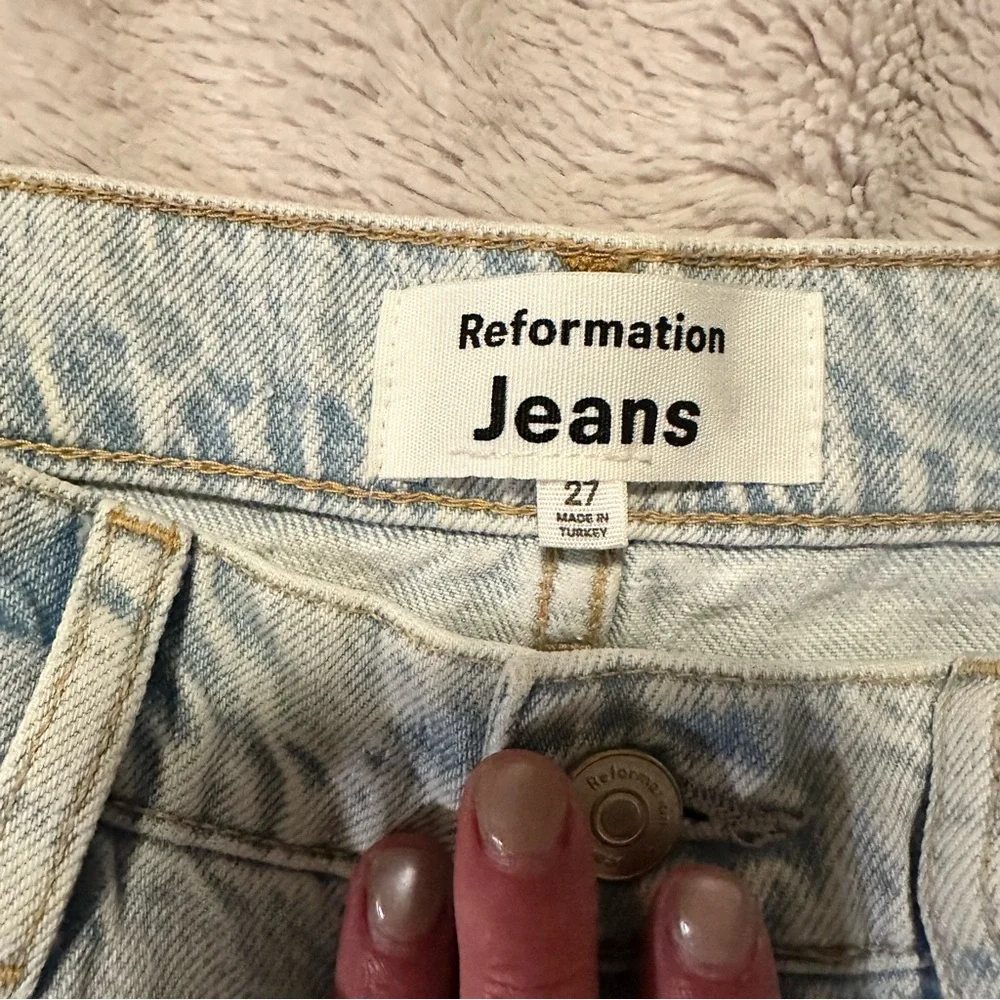 Reformation Val 90s Midrise straight Jean sz 27 - Picture 8 of 10